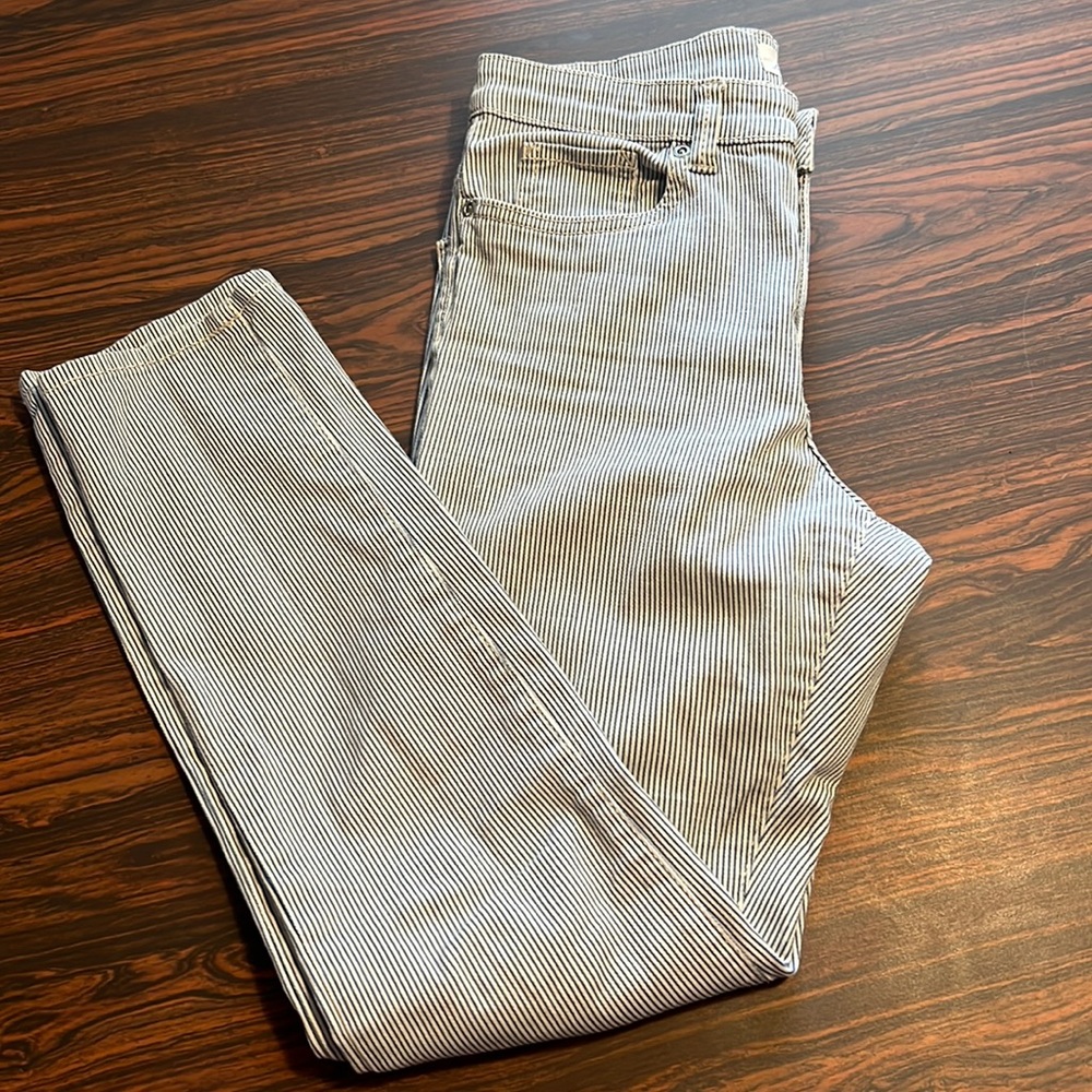H&M L.O.G.G Hickory Striped Skinny Pants in Excellent Condition sz 6